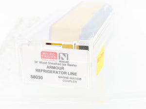 N Scale Micro-Trains MTL 49390 Armour Refrigerator Line 40' Wood Reefer #7306