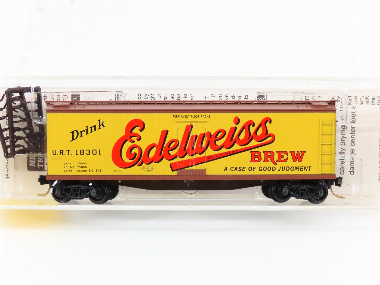 N Scale Micro-Trains MTL 49430 URT Edelweiss 40' Wood Reefer #18301
