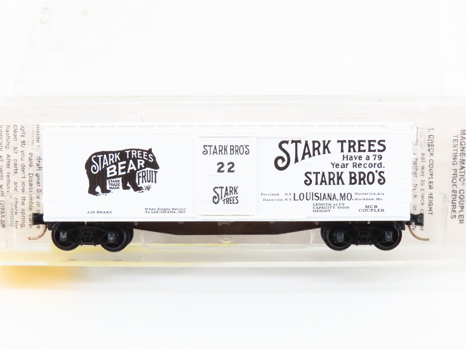 N Scale Micro-Trains MTL 42010 Stark Trees 40' Wood Boxcar #22