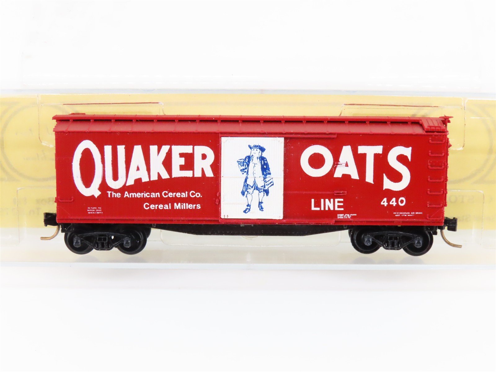 N Scale Kadee/Aksarben Quaker Oats 40' Wood Boxcar #440