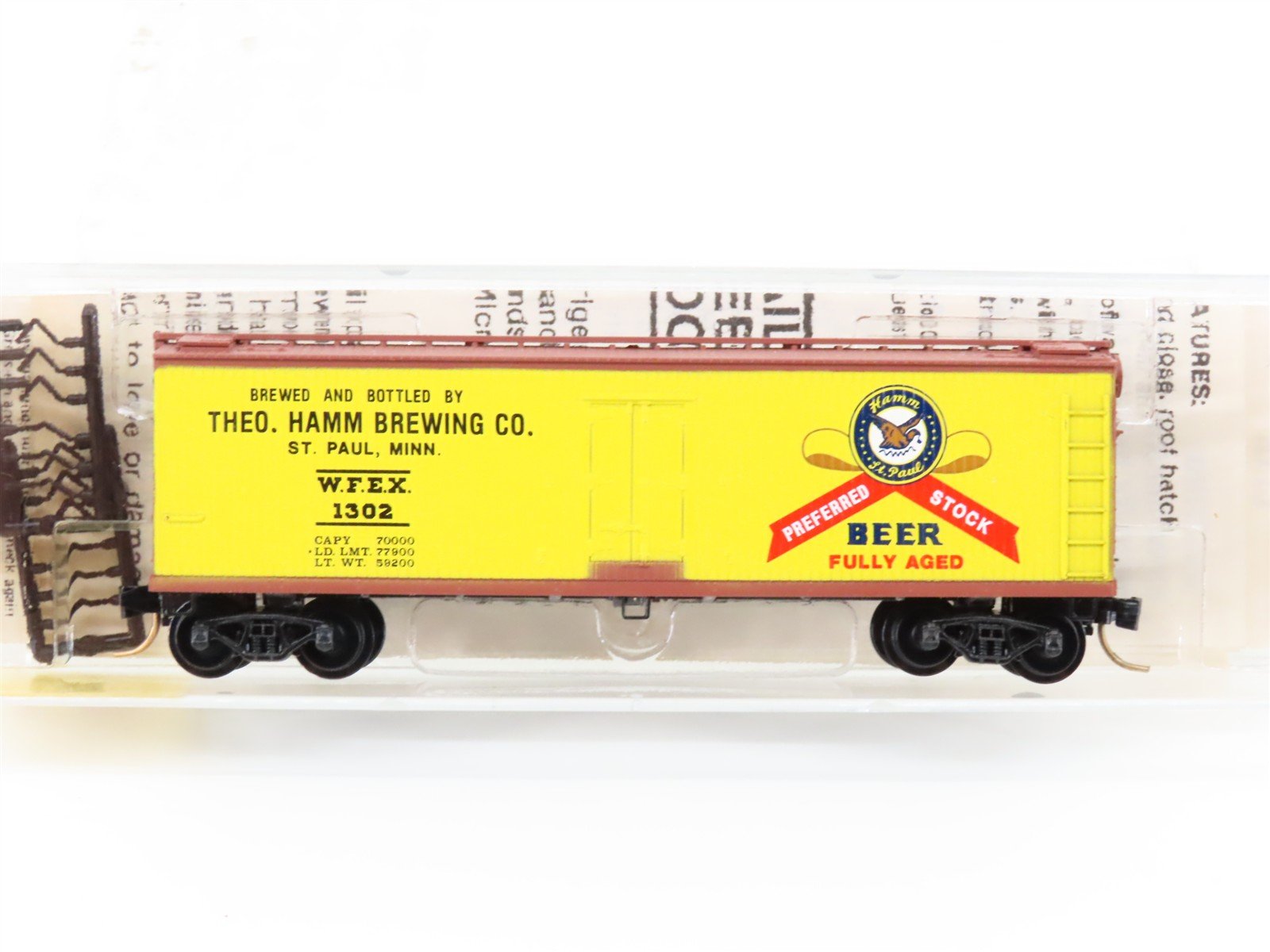 N Scale Micro-Trains/Kadee 47270 WFEX Theo Hamm Brewing 40' Wood Reefer #1302