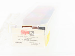 N Scale Micro-Trains MTL 42100 HBCX Hills Bros Coffee 40' Boxcar #166