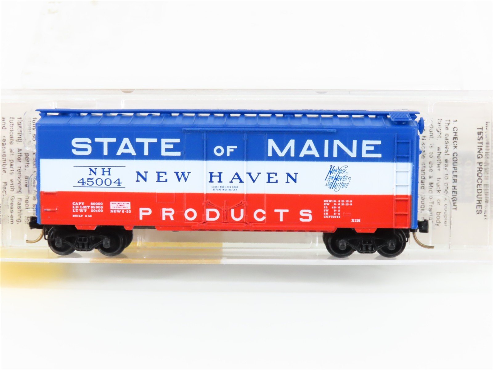 N Scale Micro-Trains MTL 21160 NH New Haven State of Maine 40' Boxcar #45004
