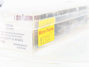 N Scale Micro-Trains MTL 49380 URTC West & Winks 40' Wood Reefer #10700