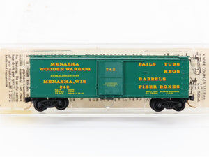 N Scale Micro-Trains MTL 42040 Menasha Woodenware 40' Wood Boxcar #242
