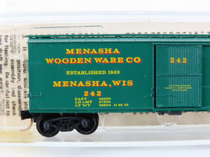 N Scale Micro-Trains MTL 42040 Menasha Woodenware 40' Wood Boxcar #242