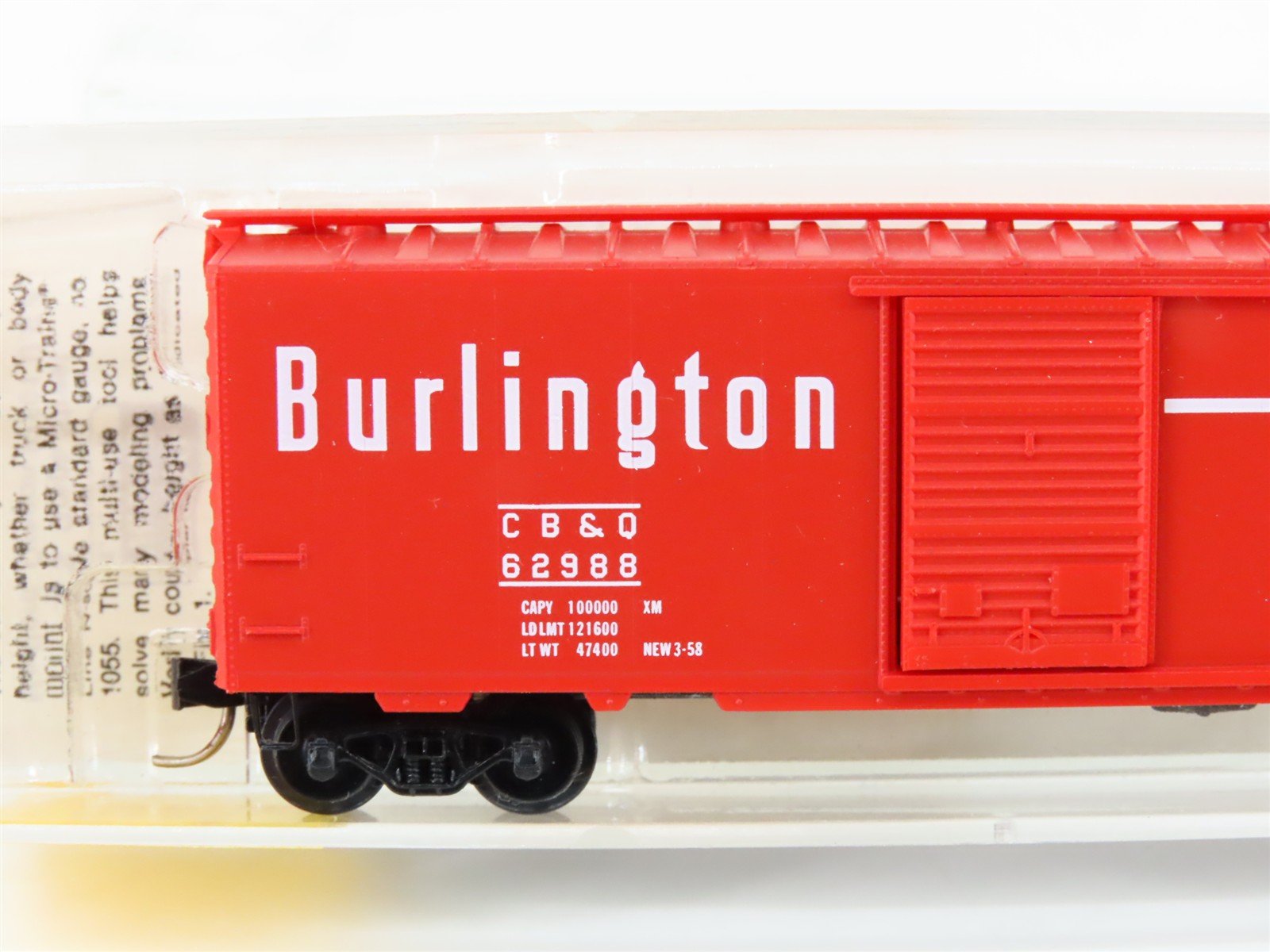 N Scale Micro-Trains MTL 20170 CBQ Burlington Route 40' Boxcar #62988