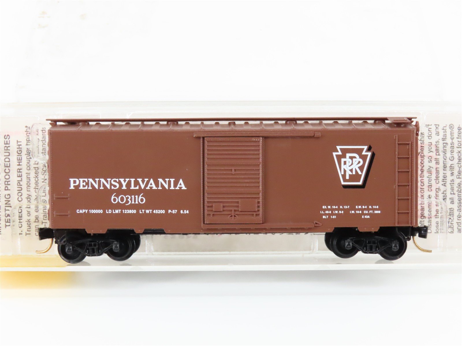 N Scale Micro-Trains MTL 20780 PRR Pennsylvania 40' Boxcar #603116
