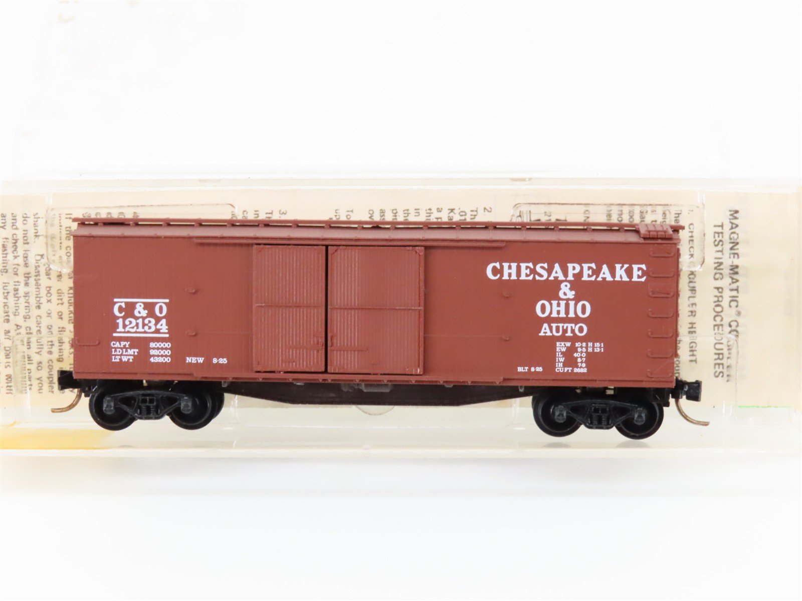 N Scale Micro-Trains/Kadee 43070 C&O Chesapeake & Ohio 40' Boxcar #12134