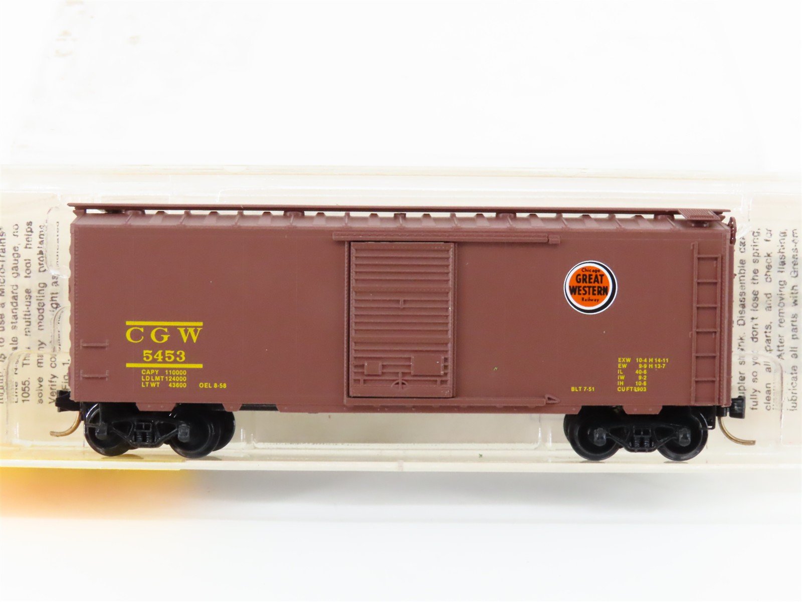 N Scale Micro-Trains/Kadee 20046 CGW Chicago Great Western 40' Boxcar #5453
