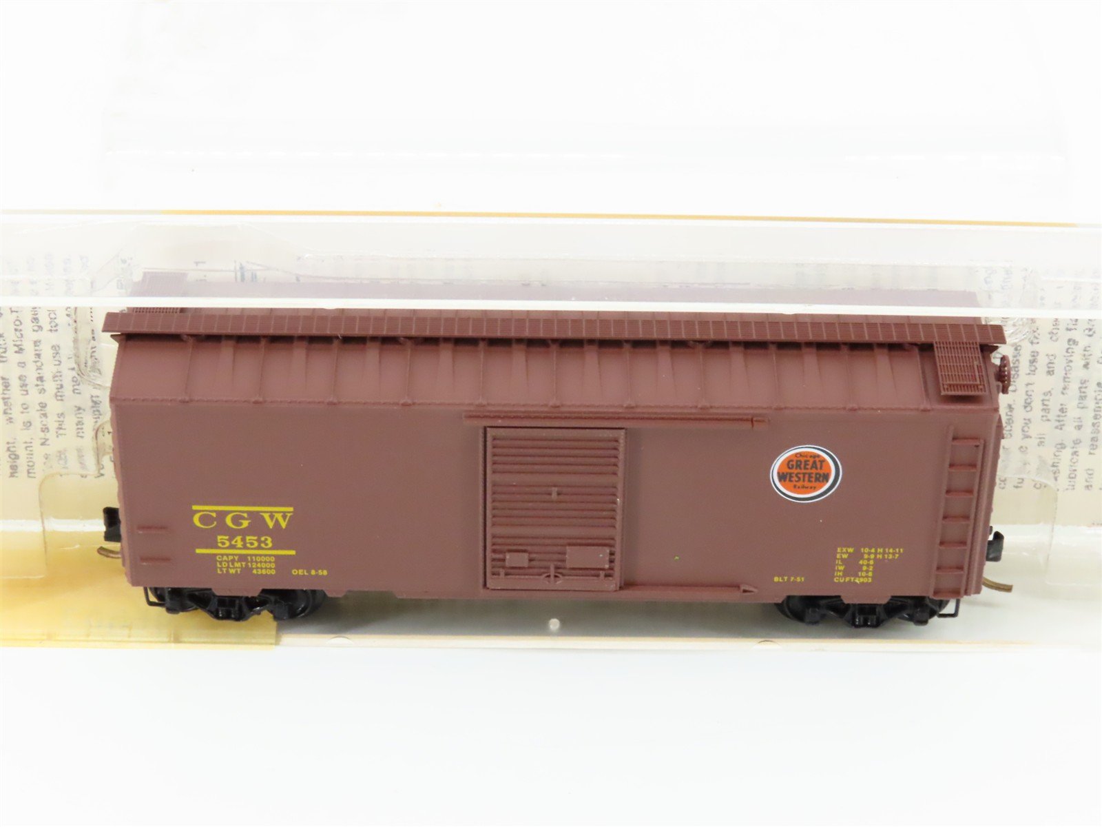 N Scale Micro-Trains/Kadee 20046 CGW Chicago Great Western 40' Boxcar #5453