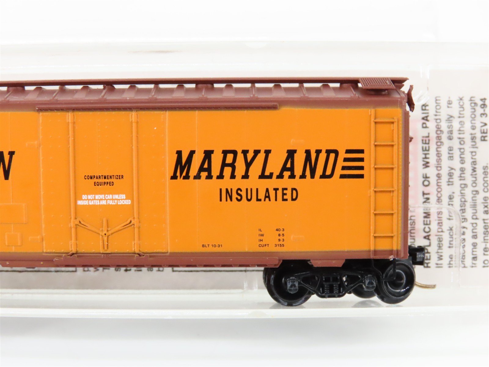 N Scale Micro-Trains/Kadee 21240 WMRX Western Maryland 40' Boxcar #14