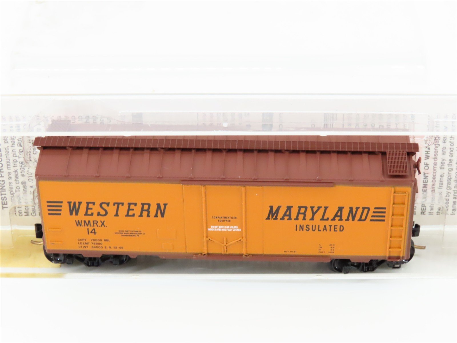 N Scale Micro-Trains/Kadee 21240 WMRX Western Maryland 40' Boxcar #14
