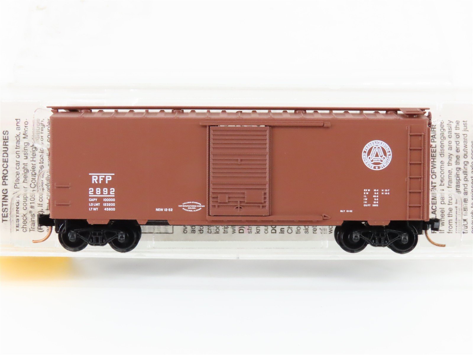 N Micro-Trains/Kadee 20496 RFP Richmond Fredericksburg Potomac 40' Boxcar #2892