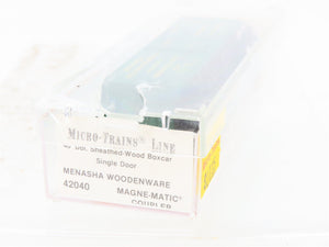 N Scale Micro-Trains MTL 42040 Menasha Woodenware 40' Wood Boxcar #242