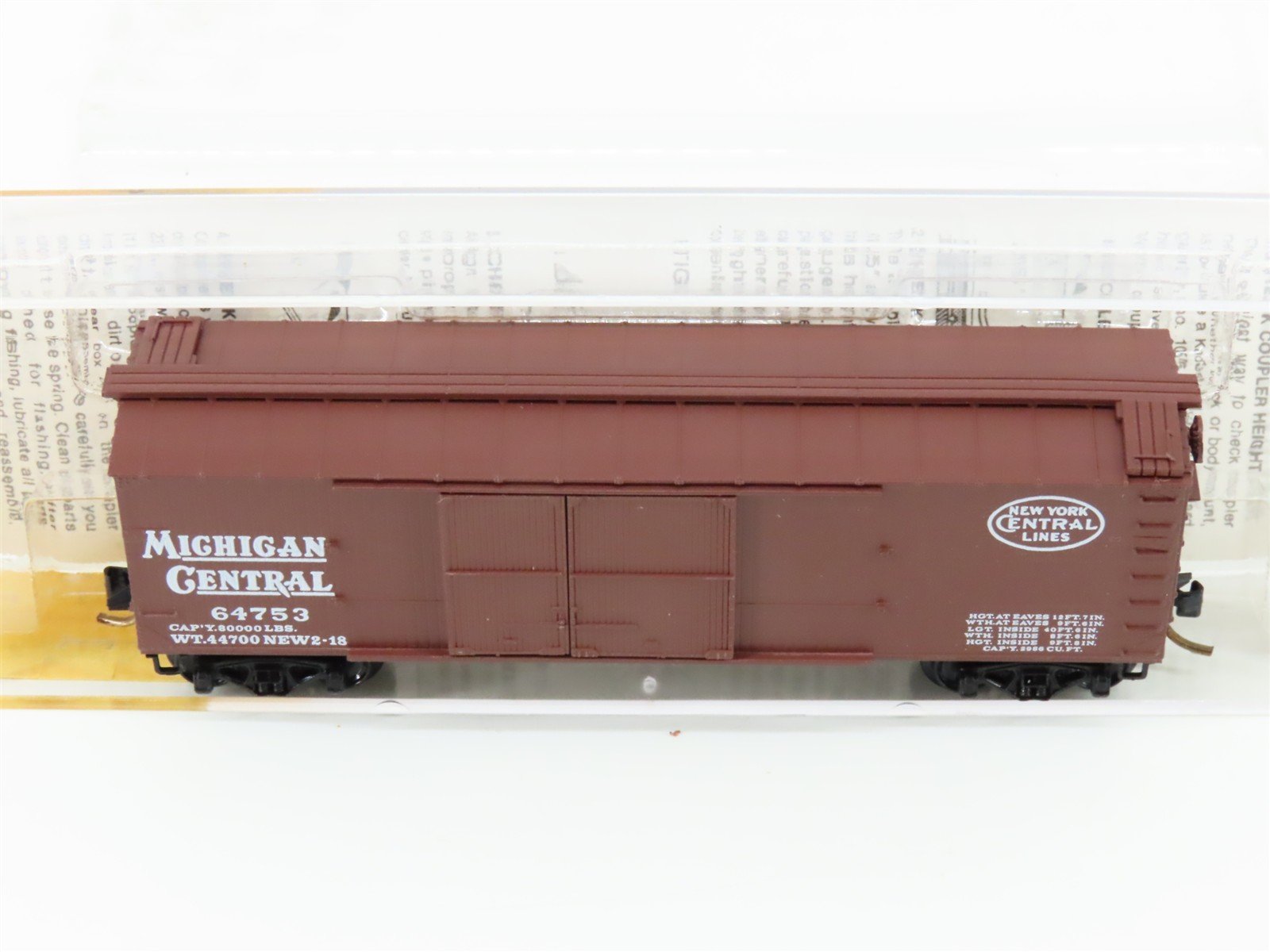 N Scale Micro-Trains MTL 43060 MC Michigan Central 40' Boxcar #64753