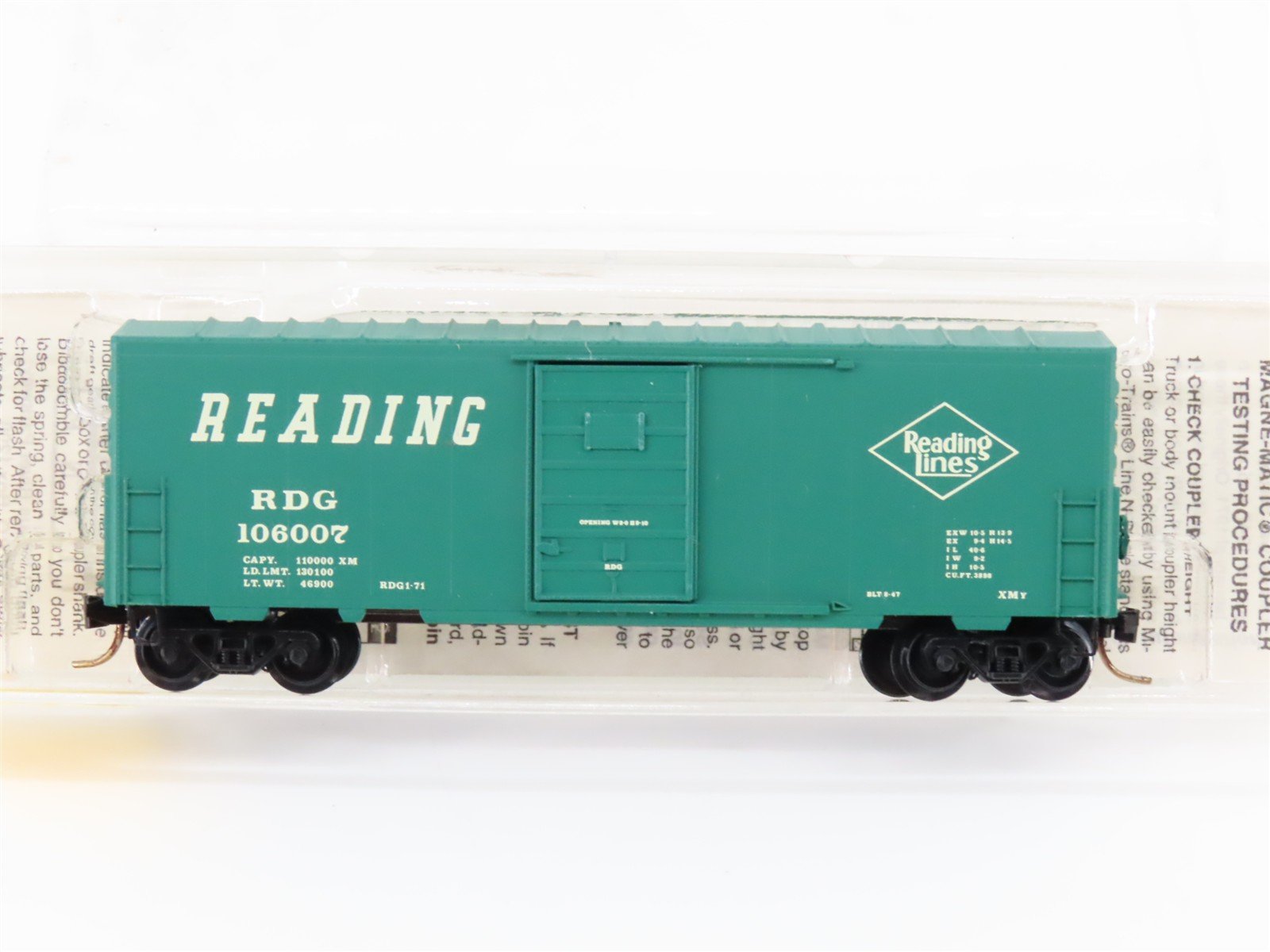 N Scale Micro-Trains MTL 24230 RDG Reading 40' Standard Boxcar #106007