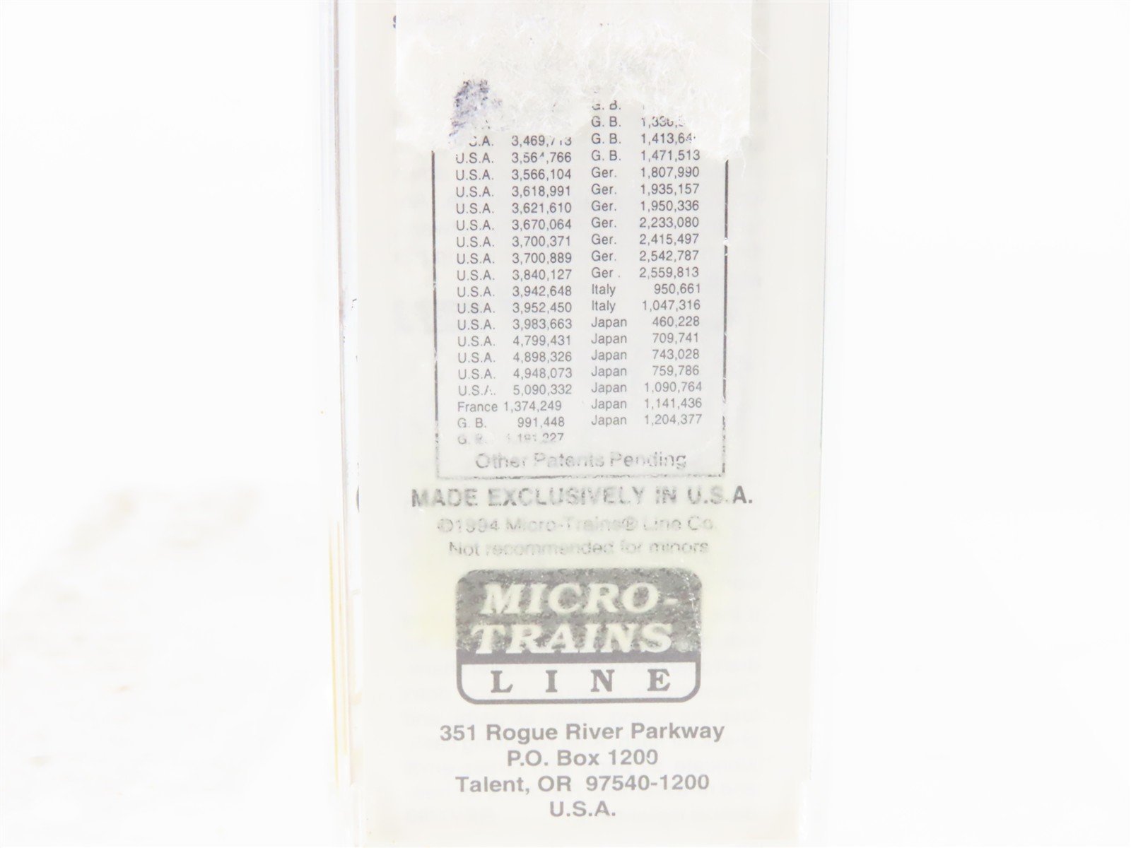 N Scale Micro-Trains MTL 24230 RDG Reading 40' Standard Boxcar #106007