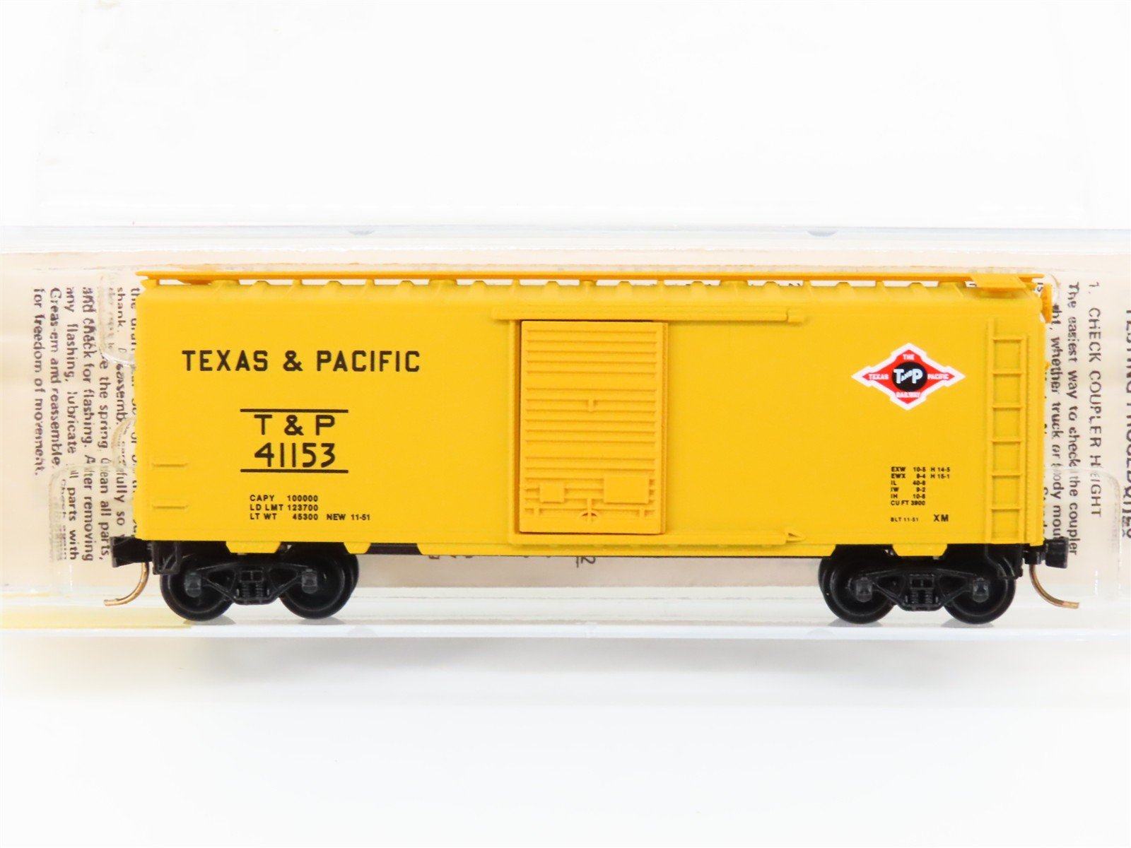 N Scale Micro-Trains/Kadee 20590 T&P Texas & Pacific 40' Standard Boxcar #41153