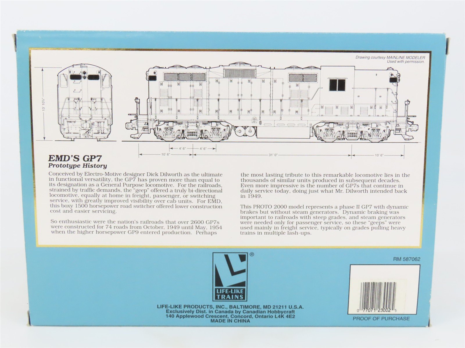 HO Scale PROTO 2000 23002 ATSF Santa Fe GP7 Phase II Diesel Locomotive #2792