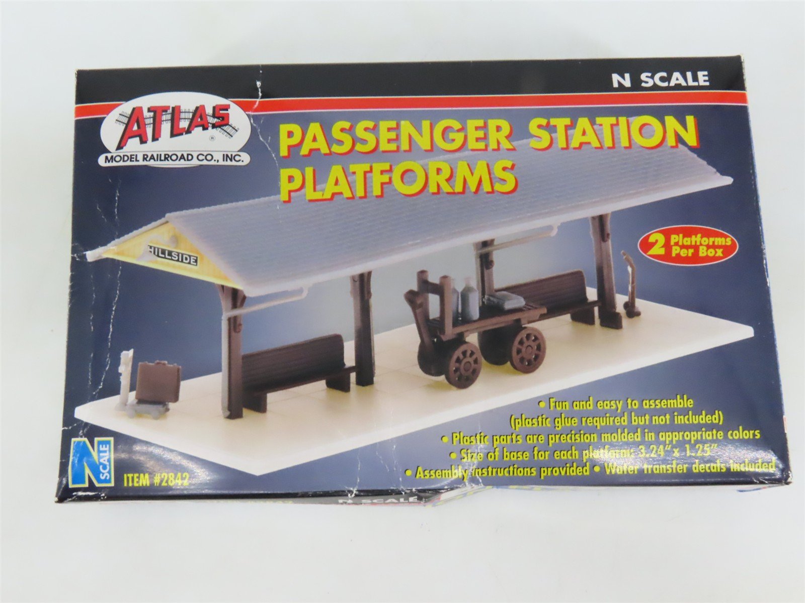 N 1/160 Scale Atlas Kit #2842 Passenger Station Platforms 2 Per Box