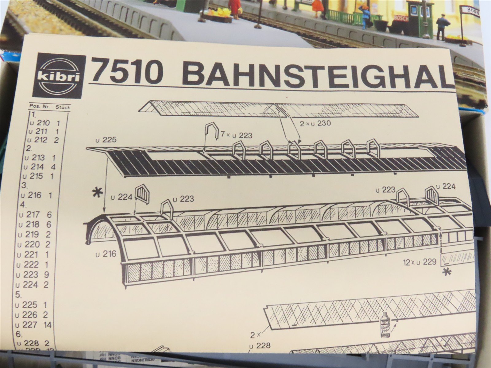 N 1/160 Scale Kibri Kit B-7510 Train Station Hall