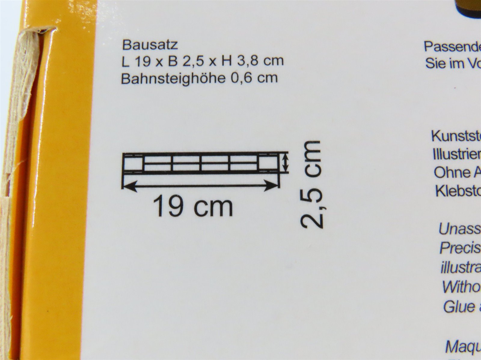 N 1/160 Scale Vollmer Kit 47537 Train Platform - Sealed