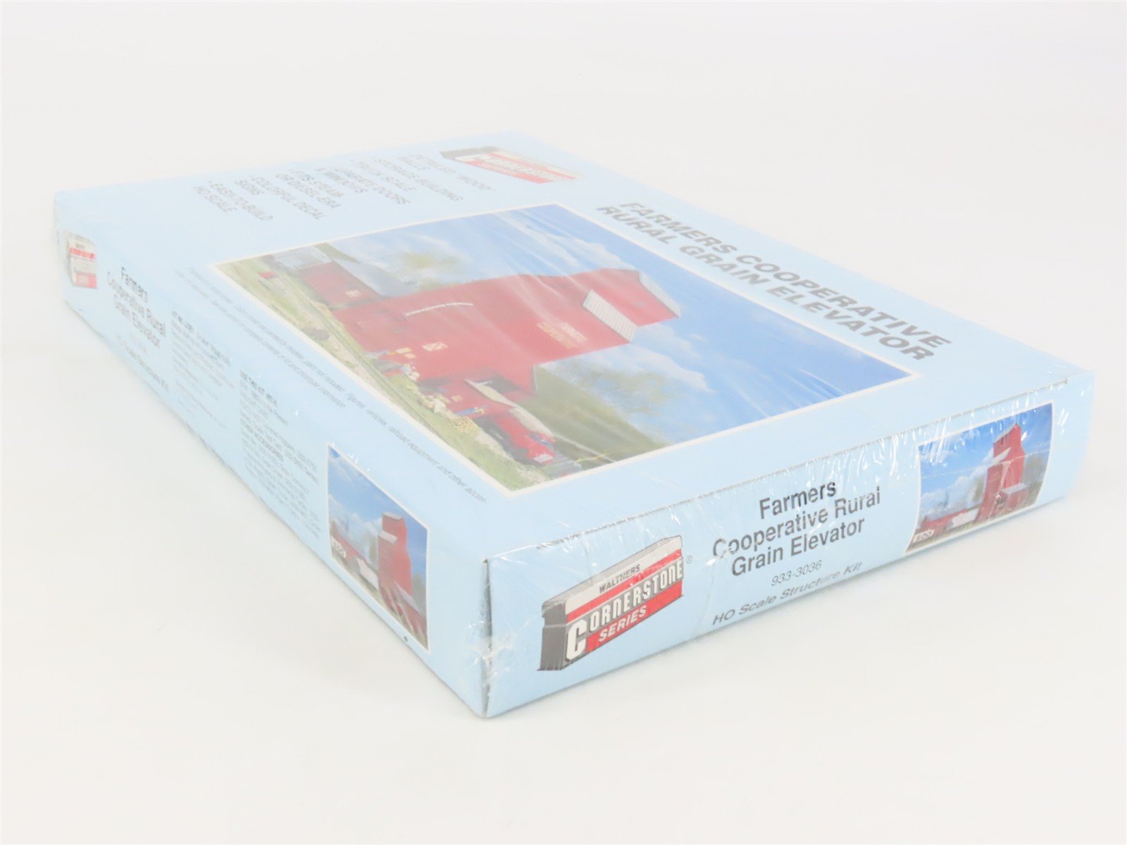 HO 1/87 Walthers Cornerstone Kit 933-3036 Farmers Cooperative Grain Elevator