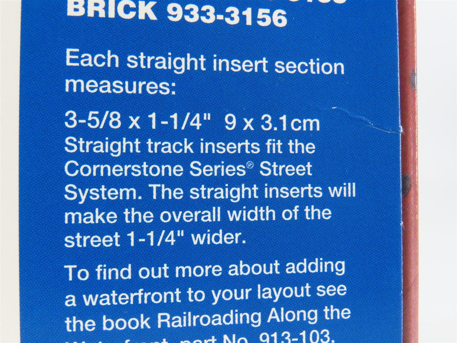 HO 1/87 Scale Walthers Cornerstone Kit 933-3140 Street Track Inserts