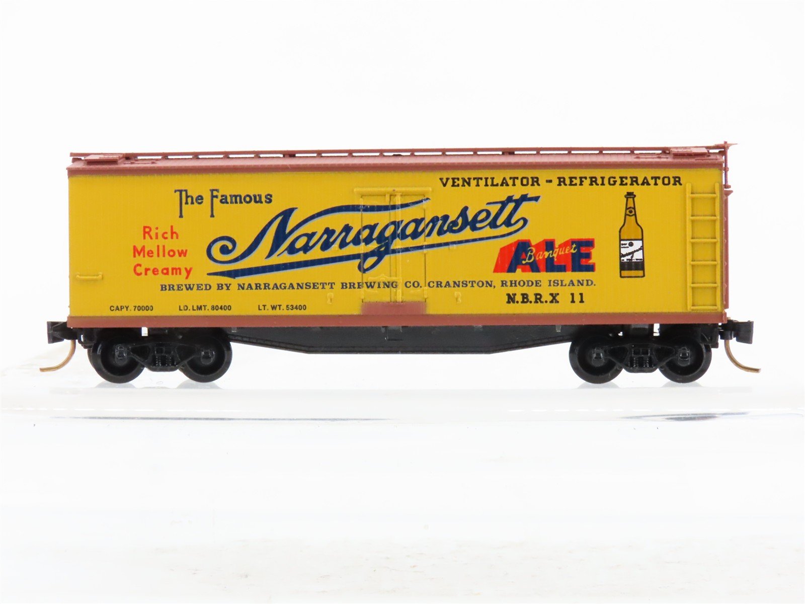 N Scale Micro-Trains 49220 NBRX Narragansett Brewing Co. Reefer 11 RTR