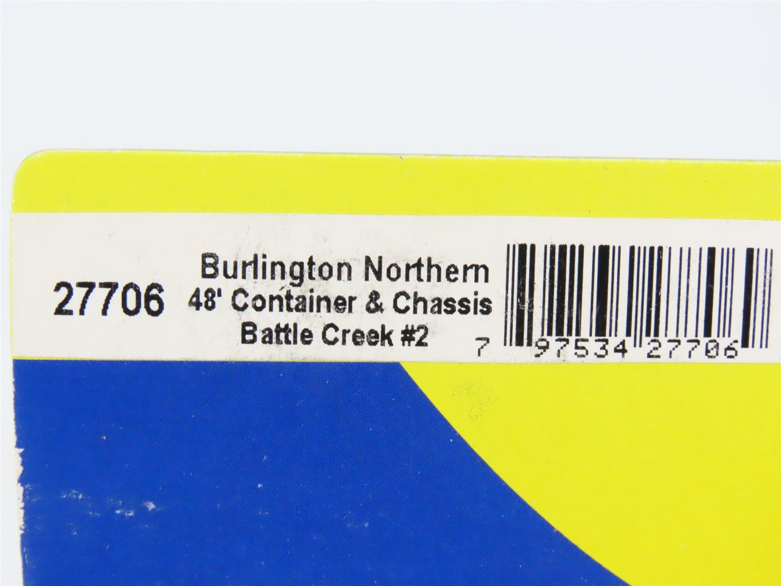 HO Scale Athearn 27706 BN Burlington Northern 48' Container & Trailer Chassis