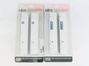 LOT of 2 HO Scale KATO BNSF & SWIFT 53' Intermodal Container 2-Packs