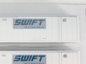 LOT of 2 HO Scale KATO BNSF & SWIFT 53' Intermodal Container 2-Packs