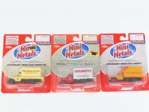 LOT of 3 HO CMW Mini Metals Meadow Gold, Woolworth's, & Nabisco Delivery Trucks