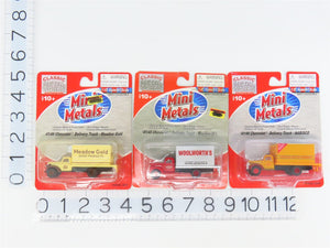 LOT of 3 HO CMW Mini Metals Meadow Gold, Woolworth's, & Nabisco Delivery Trucks
