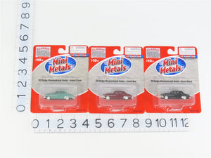 LOT of 3 HO 1/87 Scale CMW Mini Metals 1950 Dodge Meadowbrook Sedans
