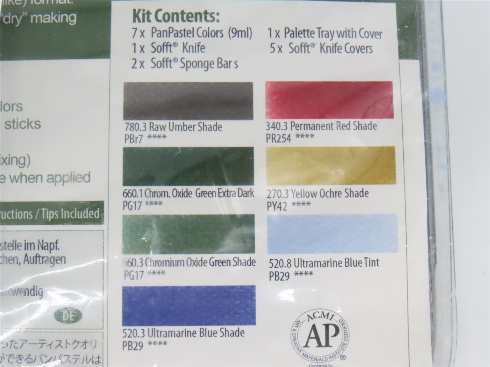 PanPastel #30703 Scenery/Weathering Pastel Kit: 7 Colors w/Palette & Sofft Tools