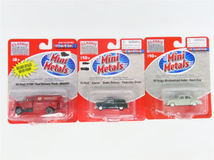 LOT of 3 HO CMW Mini Metals 1950s Ford & Dodge Sedans & MobilOil Fuel Truck