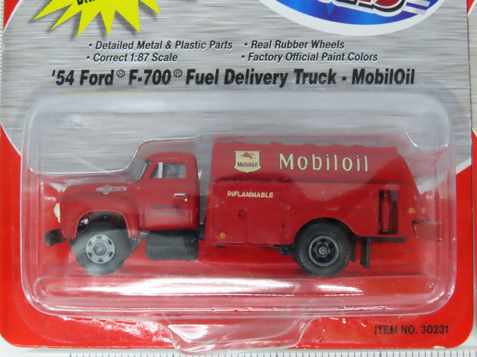 LOT of 3 HO CMW Mini Metals 1950s Ford & Dodge Sedans & MobilOil Fuel Truck