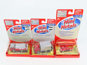 LOT of 3 HO CMW Mini Metals 1950s Ford Pickup, White 3000 Box Truck & Fuel Truck