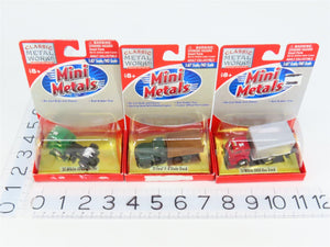 LOT of 3 HO CMW Mini Metals 1950s Ford Stake Truck, White 3000 Tractor & Truck
