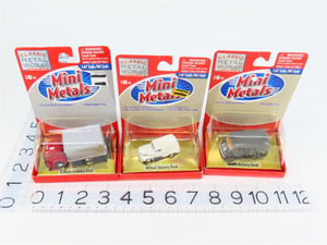 LOT of 3 HO CMW Mini Metals Metro & Ford Delivery Trucks & White 3000 Box Truck
