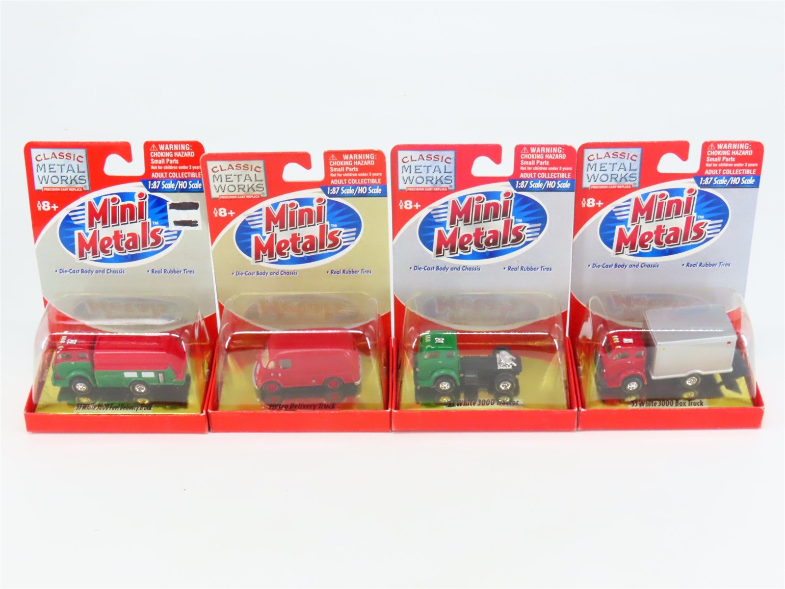 LOT of 4 HO CMW Mini Metals Metro & White 3000 Delivery Trucks & Tractor Unit