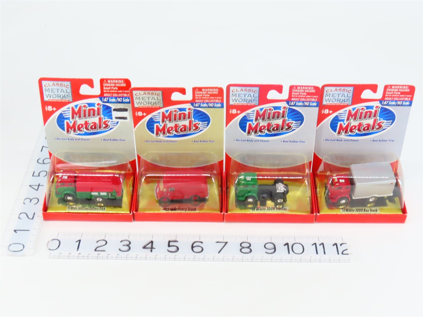 LOT of 4 HO CMW Mini Metals Metro & White 3000 Delivery Trucks & Tractor Unit