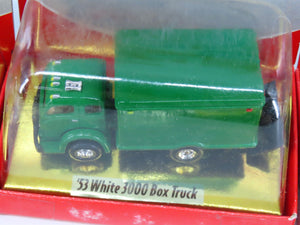 LOT of 3 HO CMW Mini Metals '53 White 3000 Box Truck, Fuel Truck, & Tractor Unit