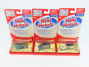 LOT of 3 HO 1/87 Scale CMW Mini Metals '48 Ford Woody & '50 Ford Pickup