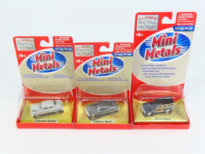LOT of 3 HO CMW Mini Metals 1940s/50s Ford Woody, Chevy Fleetline, Hudson Hornet