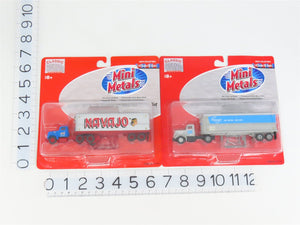LOT of 2 HO CMW Mini Metals Kroger White WC & Navajo IH-R190 Tractor Trailers