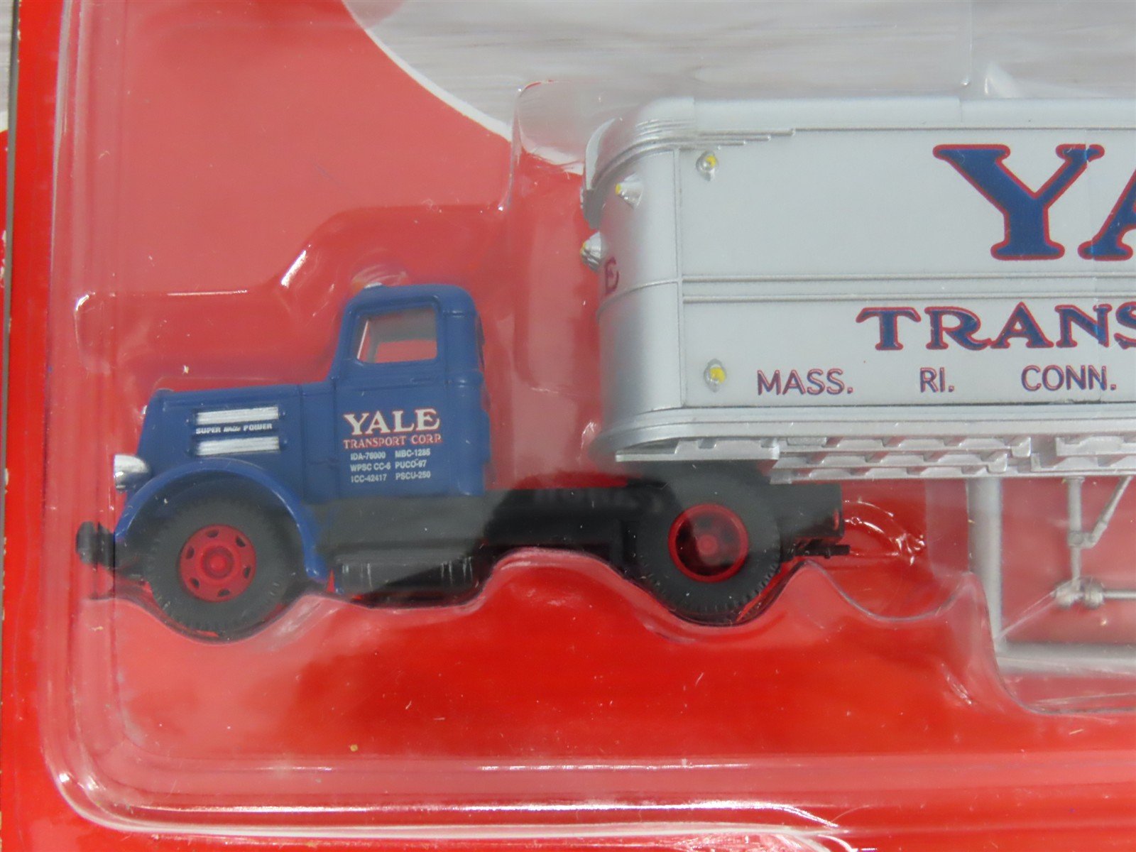 LOT of 2 HO Scale CMW Mini Metals Yale & P-I-E White & IH Tractor Trailers