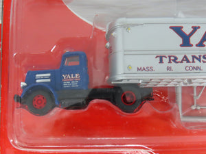LOT of 2 HO Scale CMW Mini Metals Yale & P-I-E White & IH Tractor Trailers